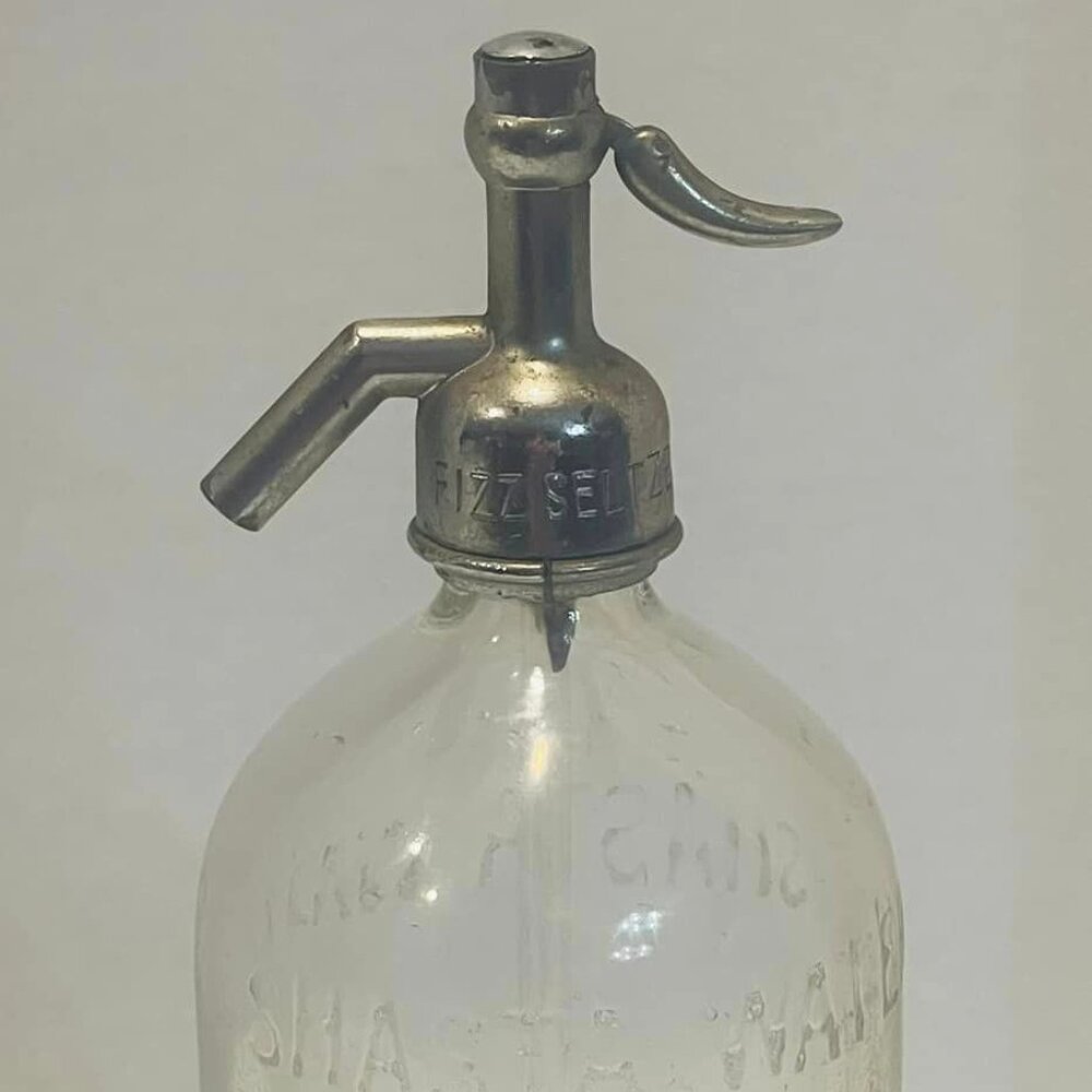 Antique Shasta Water Co. Glass Seltzer Bottle With Tube Intact